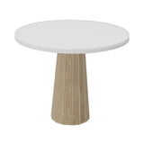 Container Round Table: Small + Bodhi Cover + Traffic White + White Wash