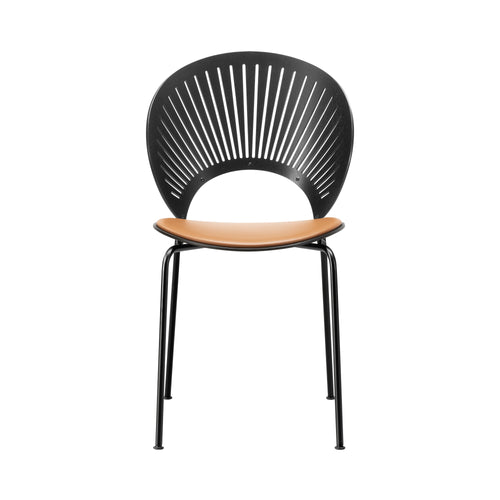 Trinidad Chair: Black Base + Seat Upholstered +Black Lacquered