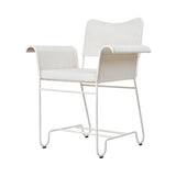Tropique Dining Chair: Outdoor + Without Fringes + White Semi Matt + Leslie 06
