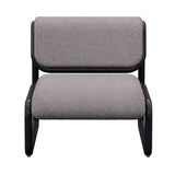 Tube Lounge Chair: Black + Boucle Grey