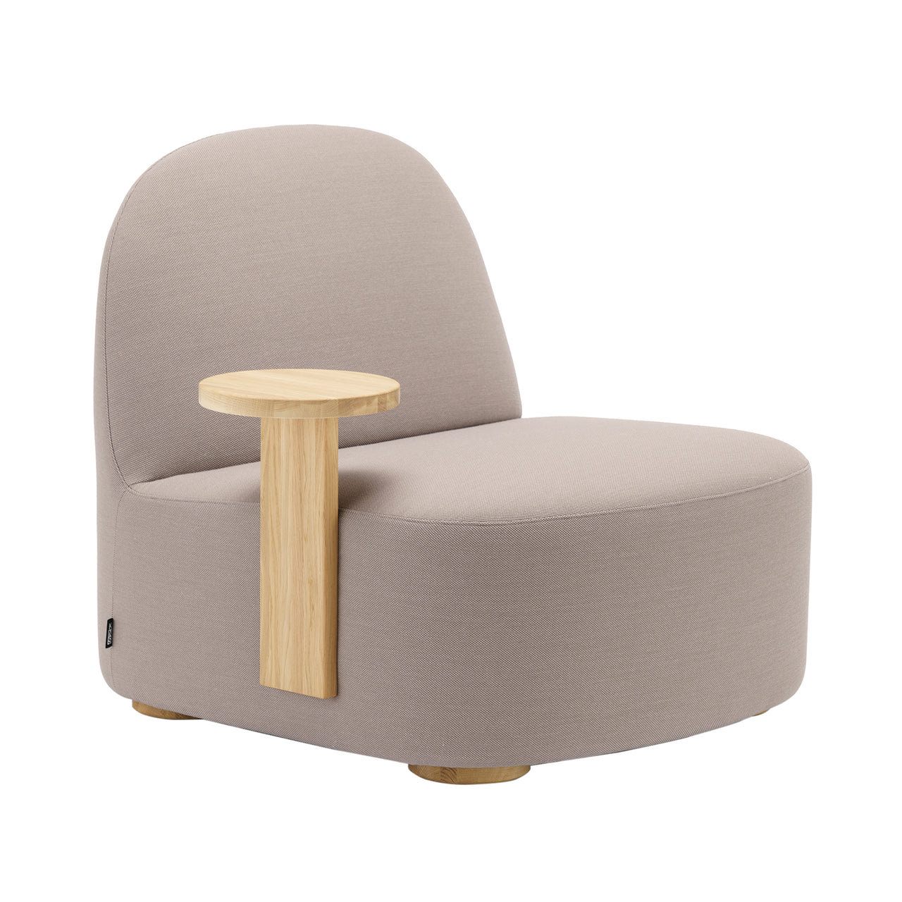 Polar Lounge Chair with Side Table: Right