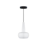 Clava Pendant: Matte White + Black + Canopy