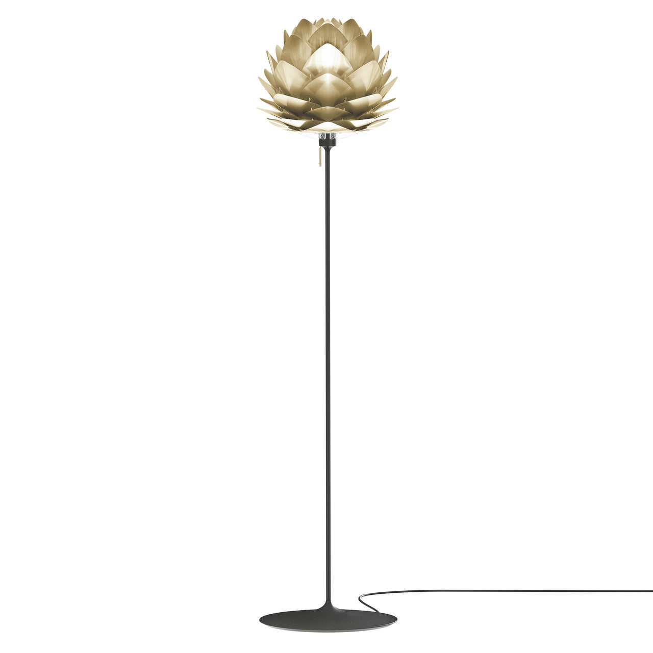 Silvia Champagne Floor Lamp: Medium - 17.7