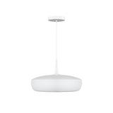 Clava Dine Pendant: Matt White + White + Canopy