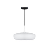 Clava Dine Pendant: Matt White + Black + Canopy