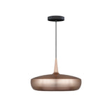 Clava Dine Pendant: Polished Copper + Black + Canopy