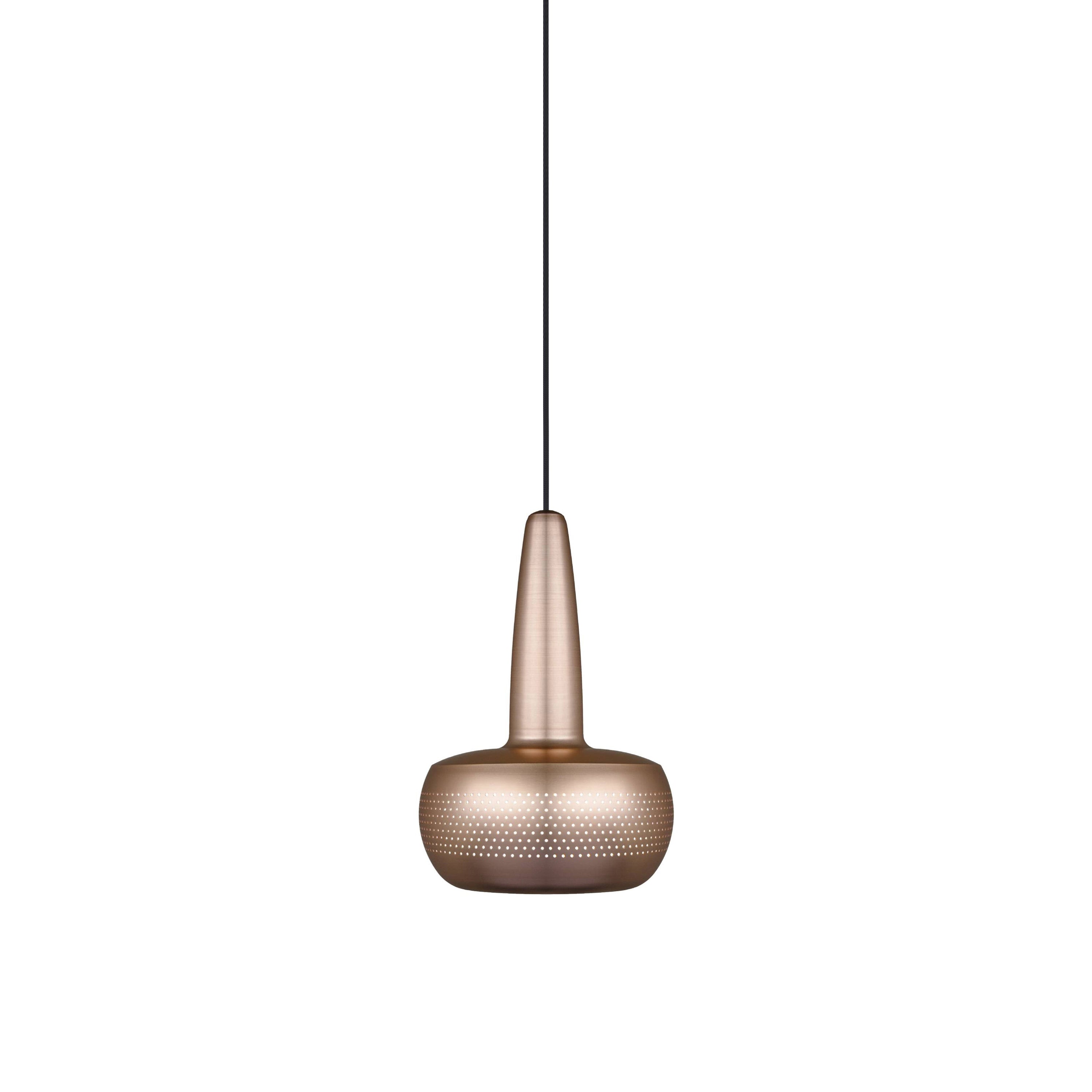 Clava Pendant: Brushed Copper + Black + Plug-in