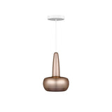 Clava Pendant: Brushed Copper + White + Canopy