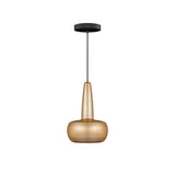 Clava Pendant: Brushed Brass + Black + Canopy