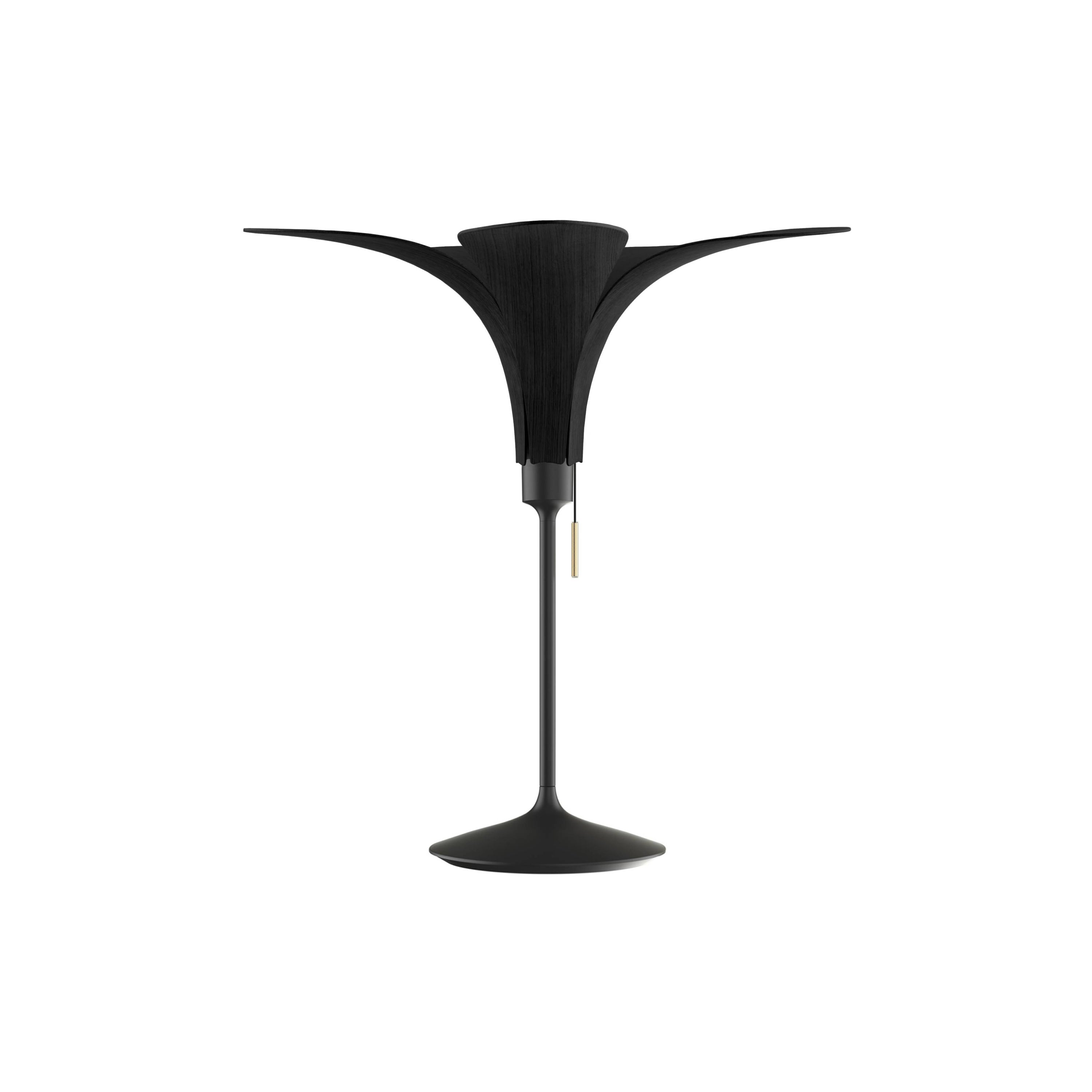 Jazz Champagne Table Lamp: Black Oak + Black