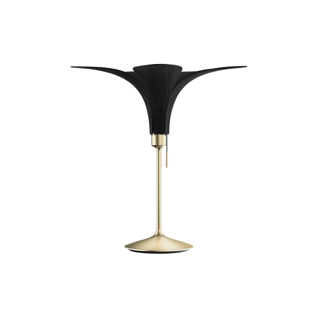 Jazz Champagne Table Lamp: Black Oak + Brushed Brass
