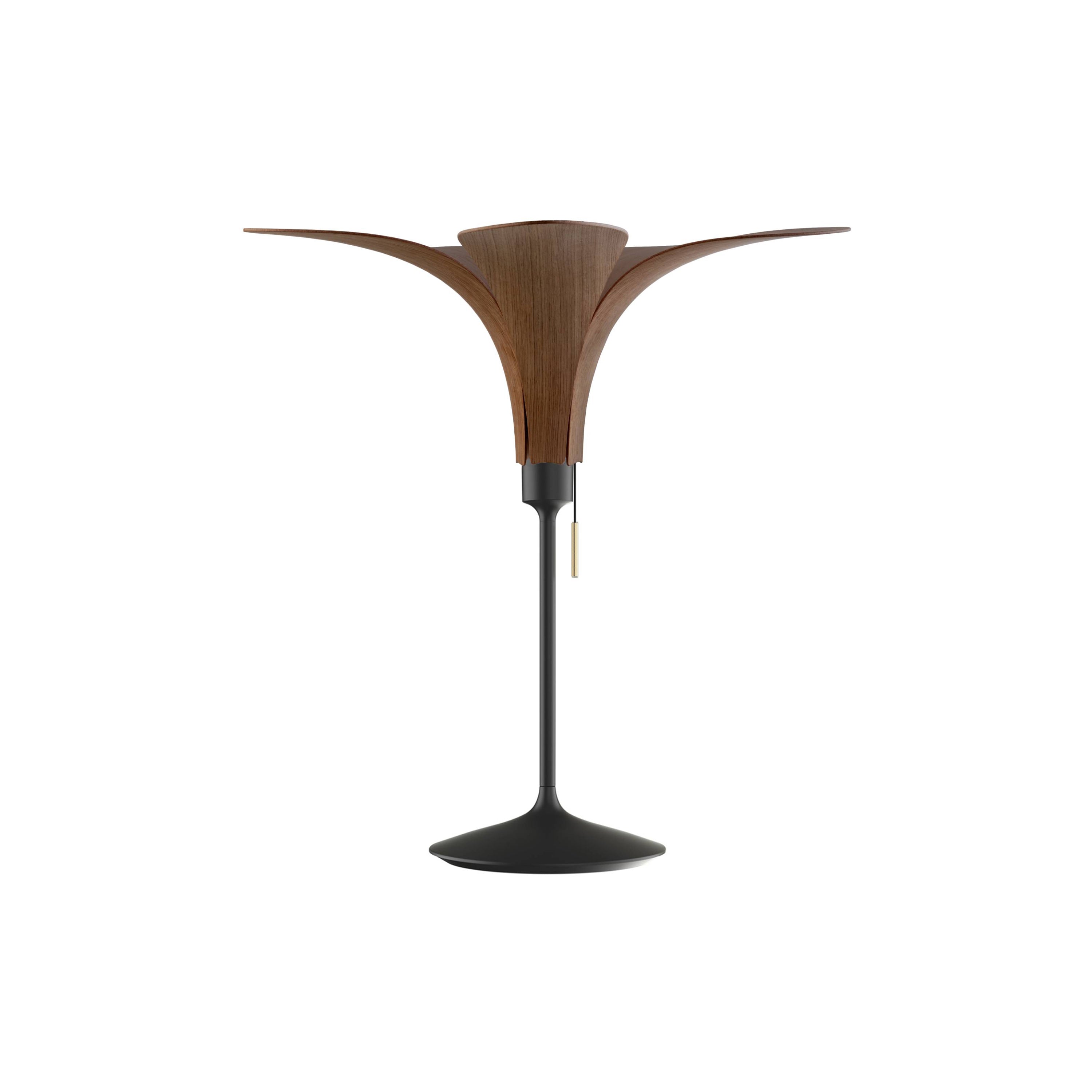 Jazz Champagne Table Lamp: Dark Oak + Black