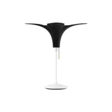 Jazz Champagne Table Lamp: Black Oak + White