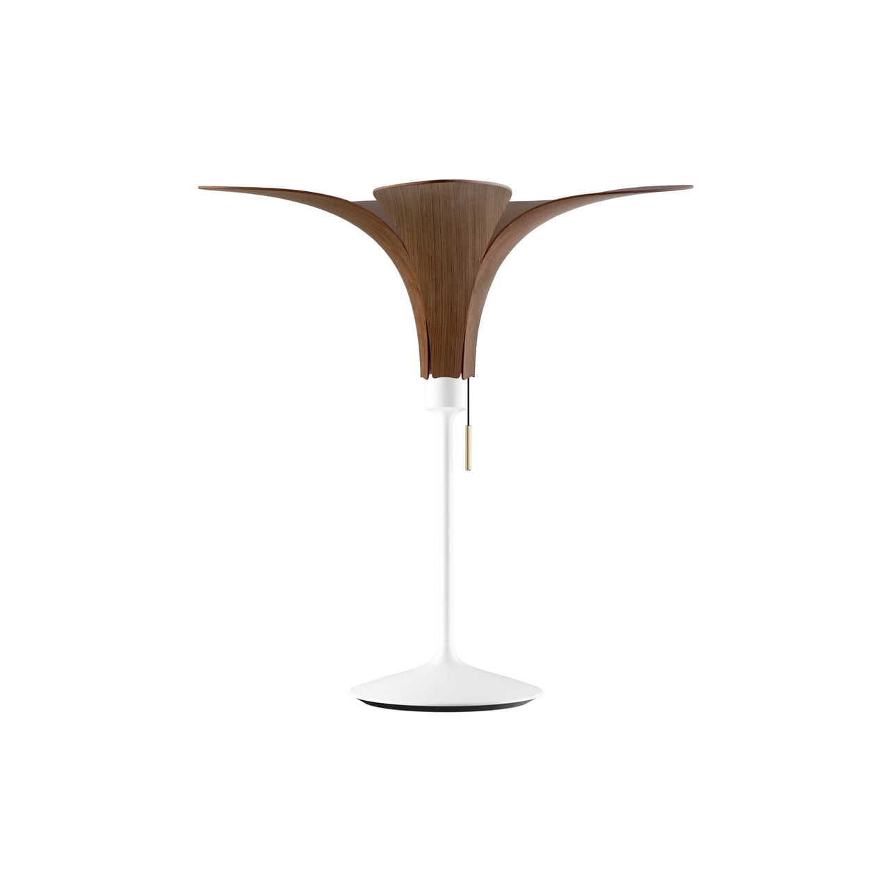 Jazz Champagne Table Lamp: Dark Oak + White
