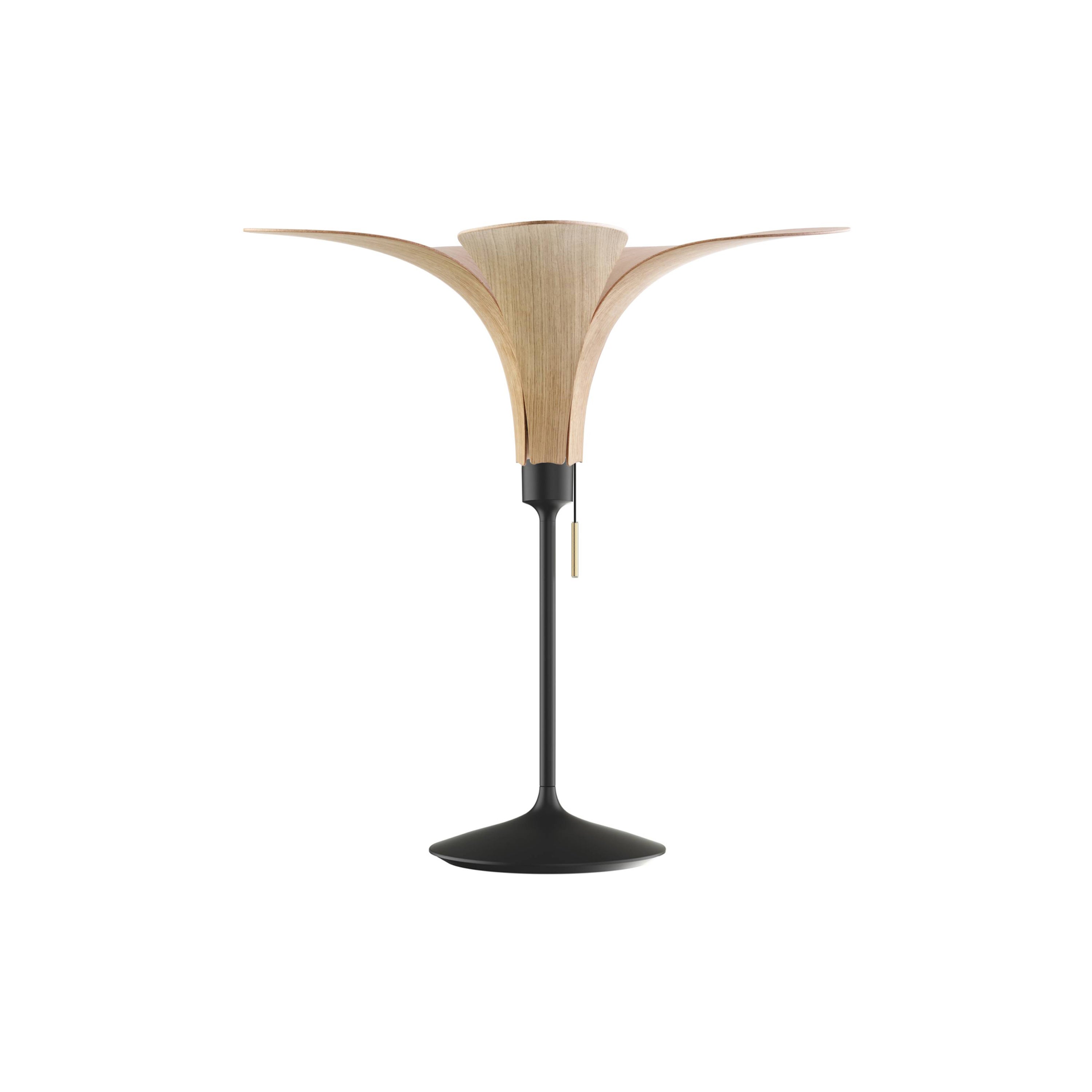 Jazz Champagne Table Lamp: Oak + Black