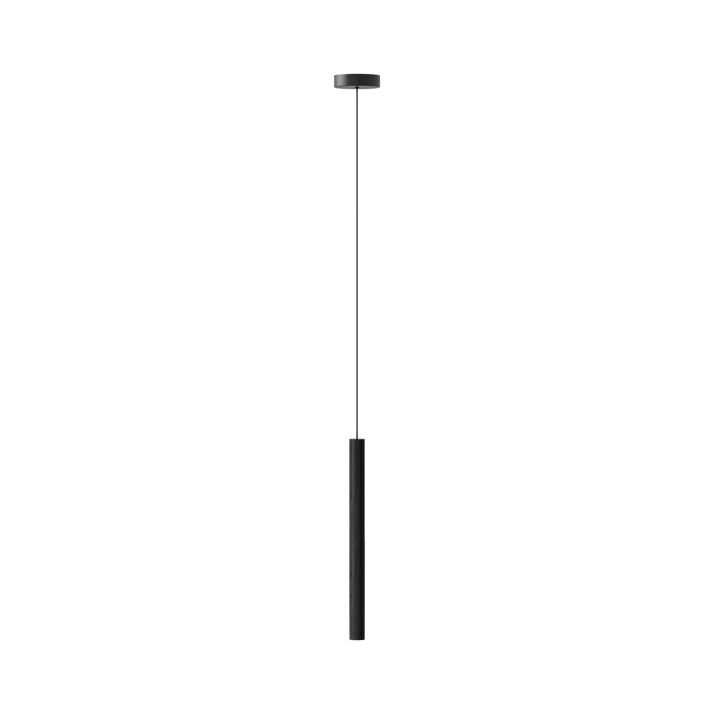 Chimes Tall Pendant Lamp: Black Oak