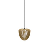 Clava Wood Pendant: Oak + Black + Plug-in