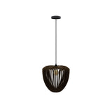 Clava Wood Pendant: Dark Oak + Black + Canopy