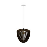 Clava Wood Pendant: Dark Oak + White + Canopy 