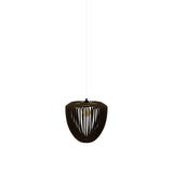 Clava Wood Pendant: Dark Oak + White + Plug-in