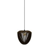 Clava Wood Pendant: Dark Oak + Black + Plug-in