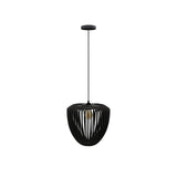 Clava Wood Pendant: Black Oak + Black + Canopy
