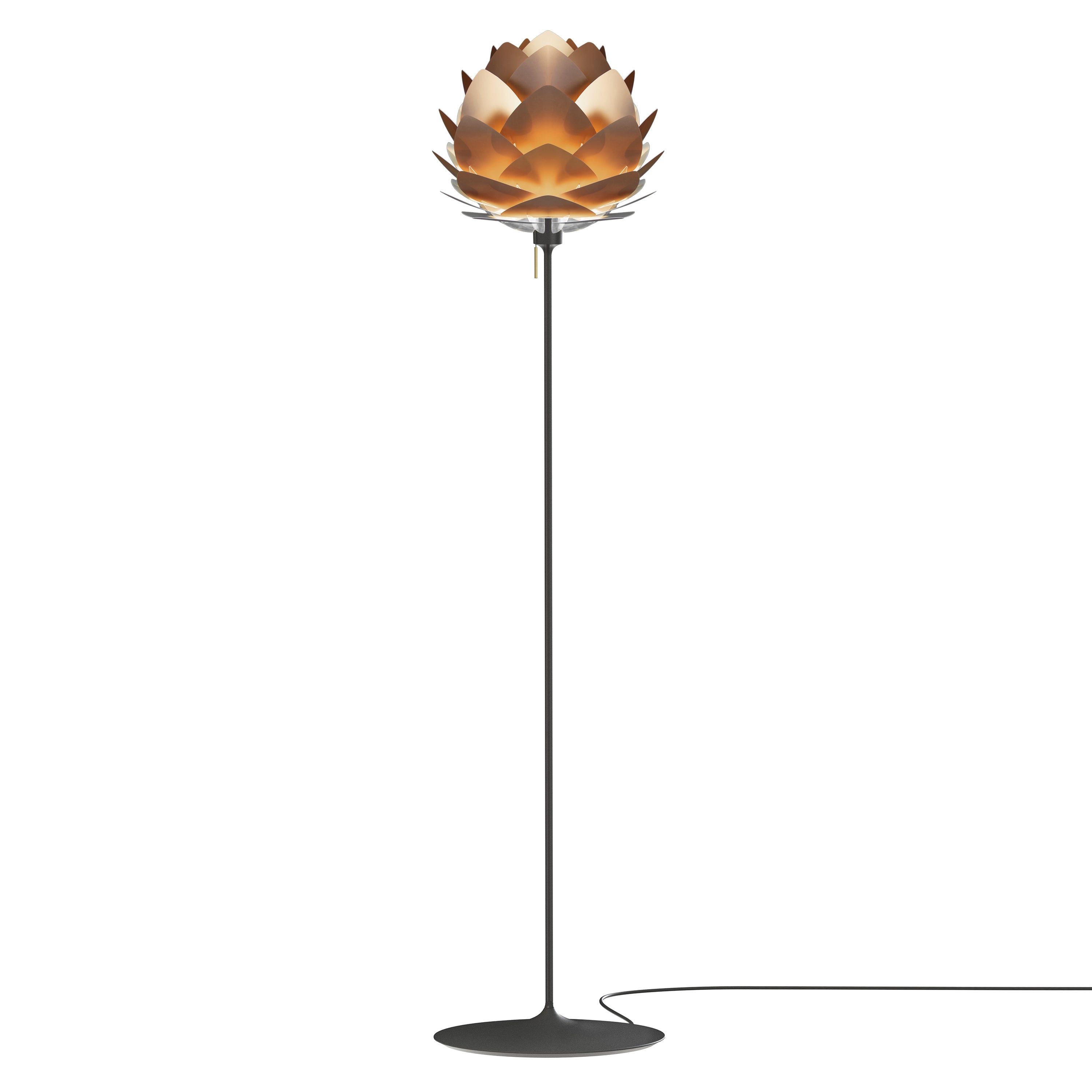 Silvia Champagne Floor Lamp: Medium - 17.7