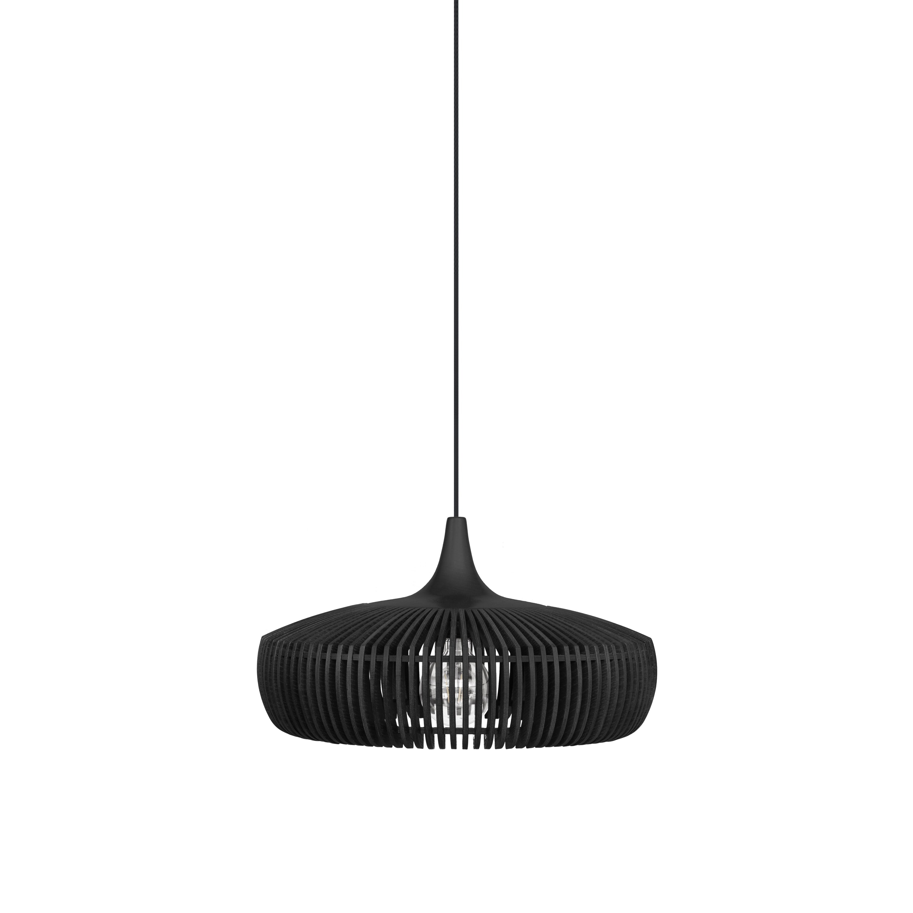 Clava Dine Wood Pendant: Black Oak + Black (Plug-in)