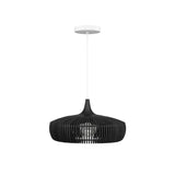 Clava Dine Wood Pendant: Black Oak + White (Canopy)