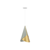 Cornet Pendant: Nuance Mist Olive + Brass + White + Canopy
