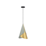 Cornet Pendant: Nuance Mist Olive + Brass + Black + Canopy