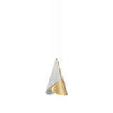 Cornet Pendant: Nuance Mist + Brass + White + Plug-in