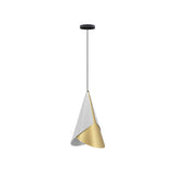Cornet Pendant: Nuance Mist + Brass + Black + Canopy