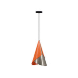 Cornet Pendant: Nuance Mist Orange + Steel + Black + Canopy