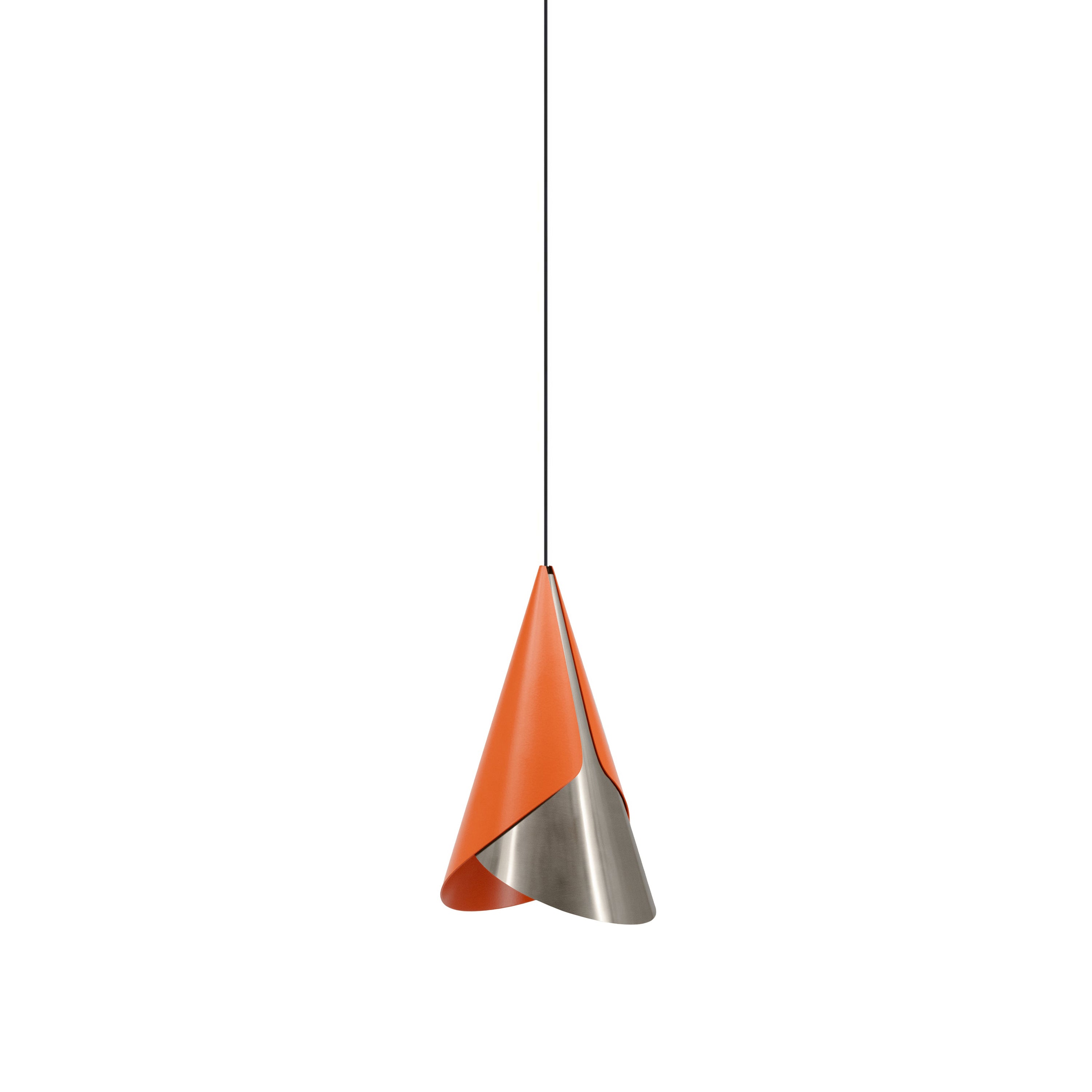 Cornet Pendant: Nuance Mist Orange + Steel + Black + Plug-in