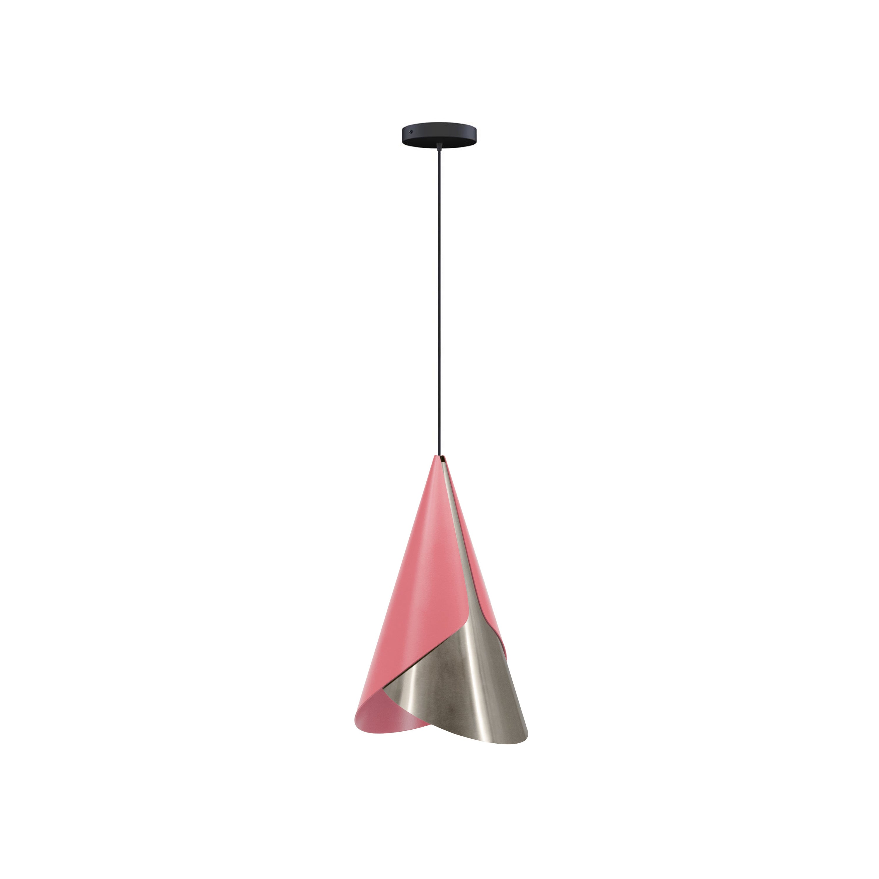 Cornet Pendant: Nuance Rose + Steel + Black + Canopy