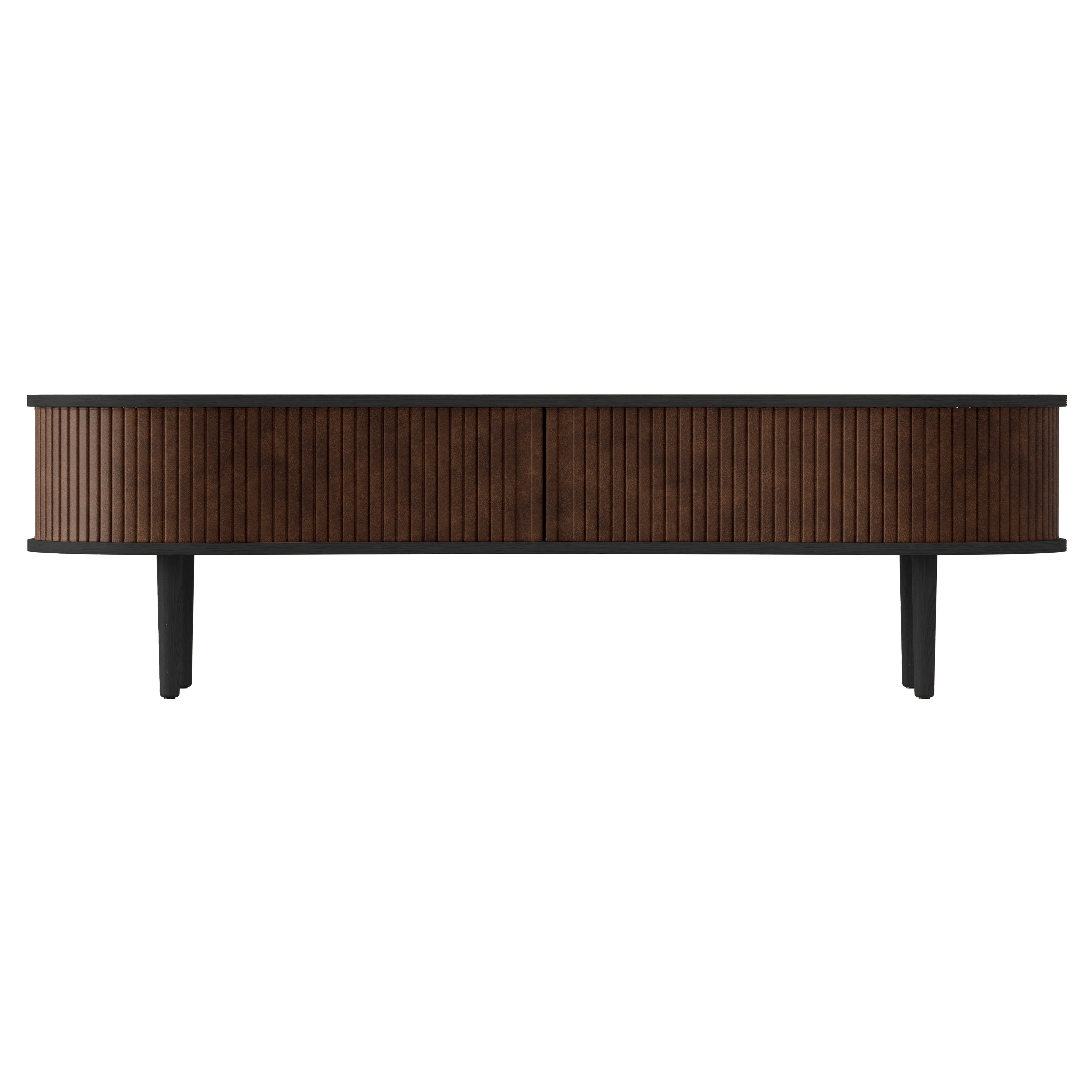 Audacious TV Bench: Black Oak + Without Cushion + Hazelnut