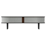 Audacious TV Bench: Black Oak + Without Cushion + Sterling
