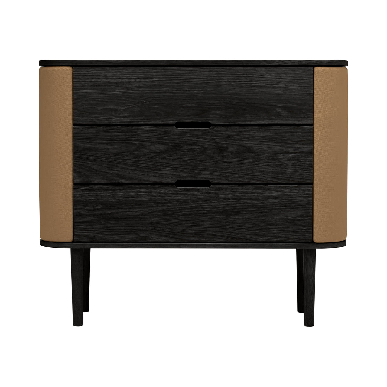 Treasures Dresser: Upholstered + Black Oak + Sugar Brown