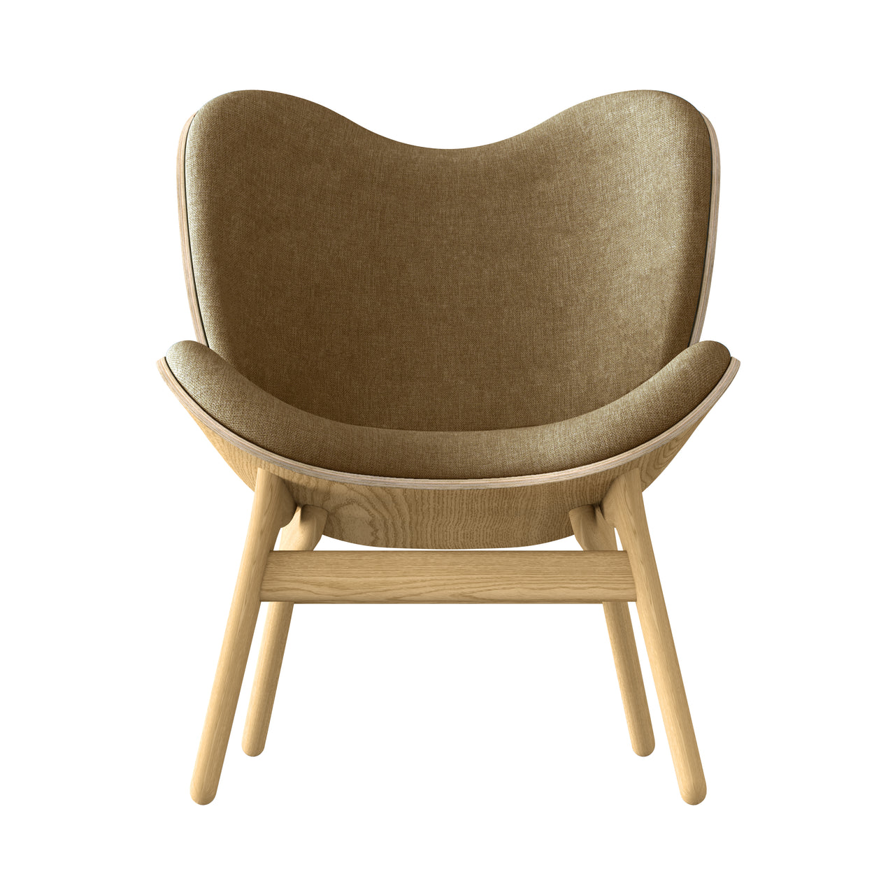 A Conversation Piece Lounge Chair: Oak + Sugar Brown