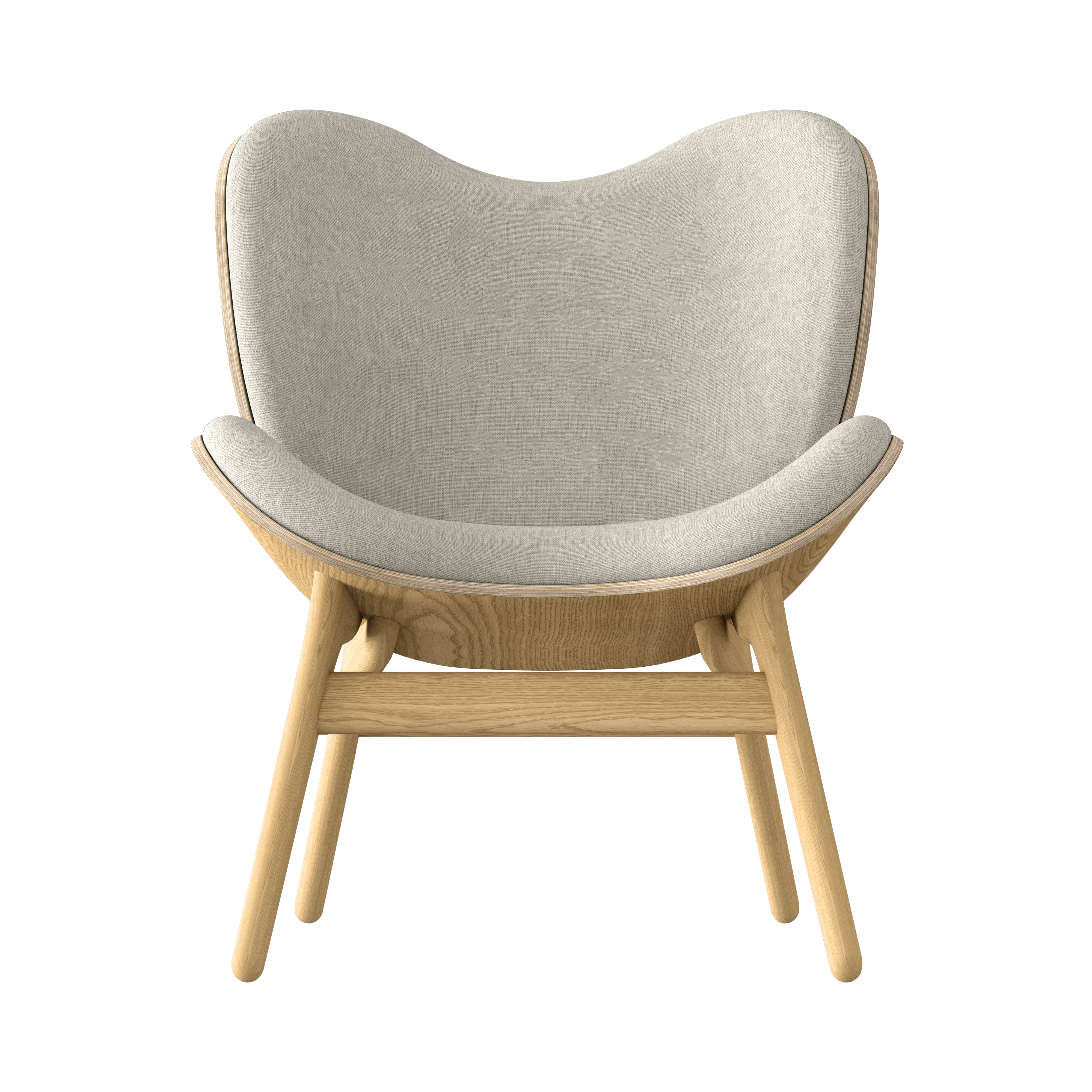 A Conversation Piece Lounge Chair: Oak + White Sand