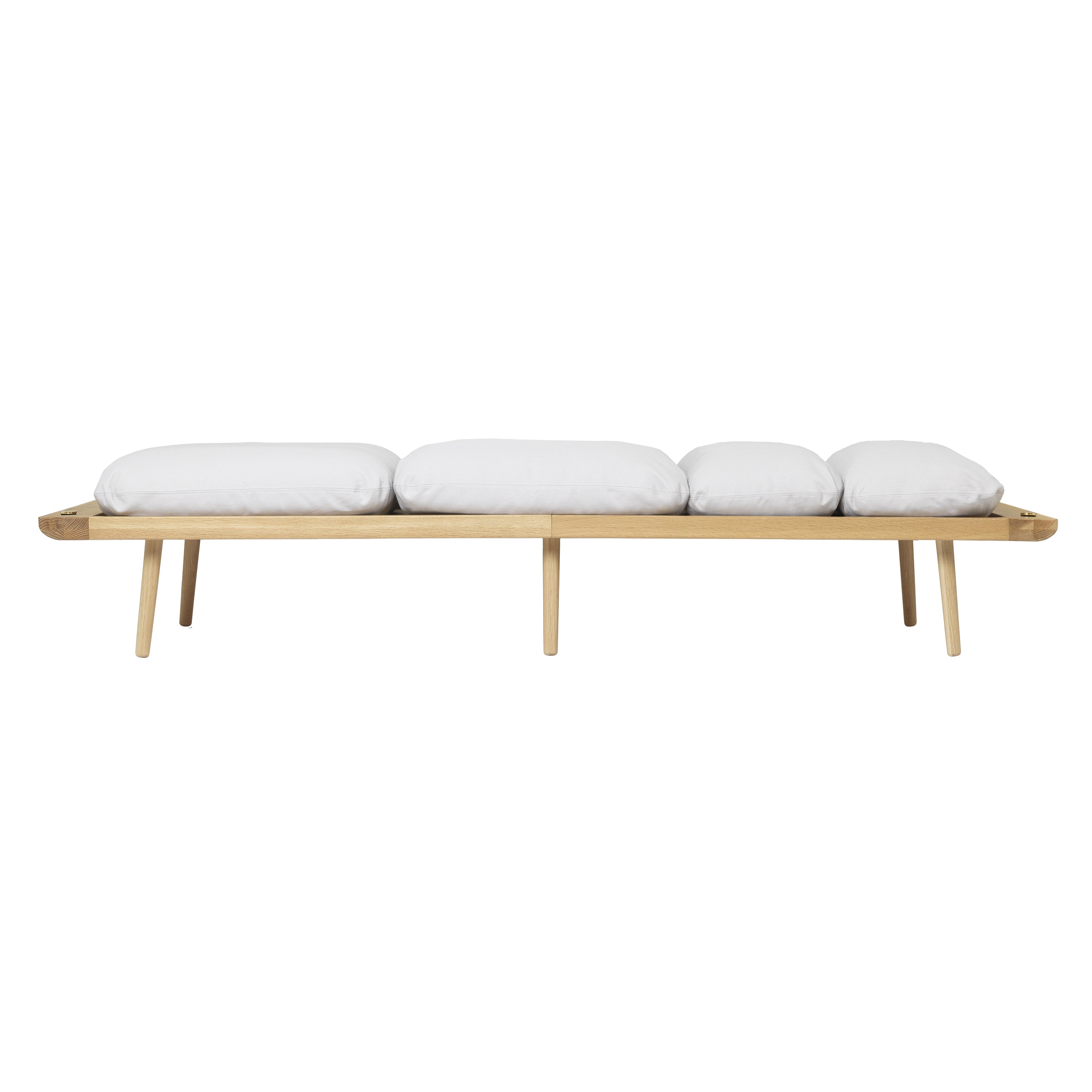 Lounge Around Daybed: Oak + With Sterling Cushion