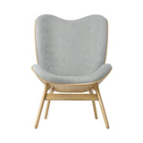 A Conversation Piece Lounge Chair: Tall + Oak + Sterling