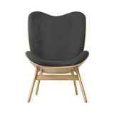 A Conversation Piece Lounge Chair: Tall + Oak + Shadow Grey