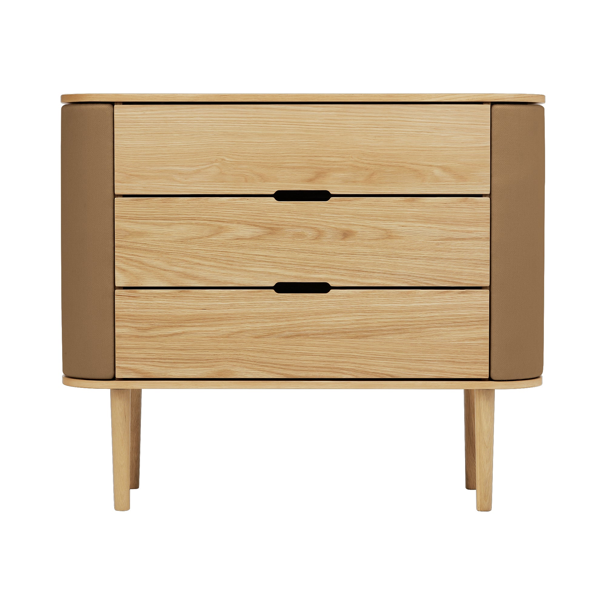 Treasures Dresser: Upholstered + Oak + Sugar Brown