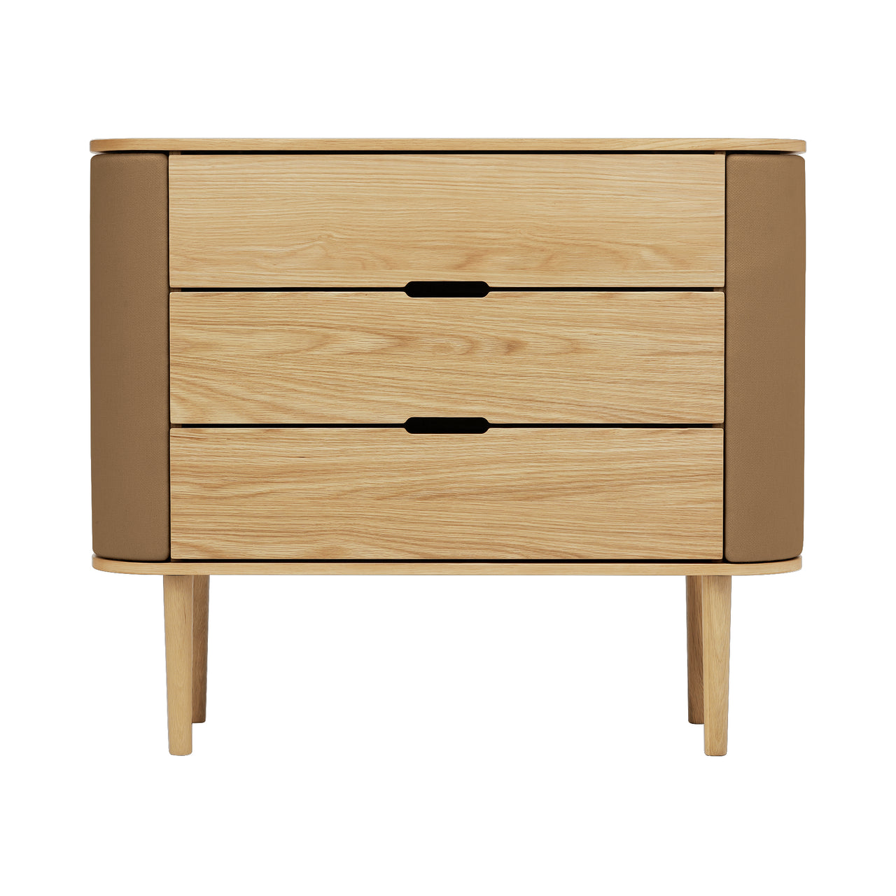 Treasures Dresser: Upholstered + Oak + Sugar Brown