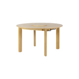 Comfort Circle Dining Table with Extension: Ripples + Oak
