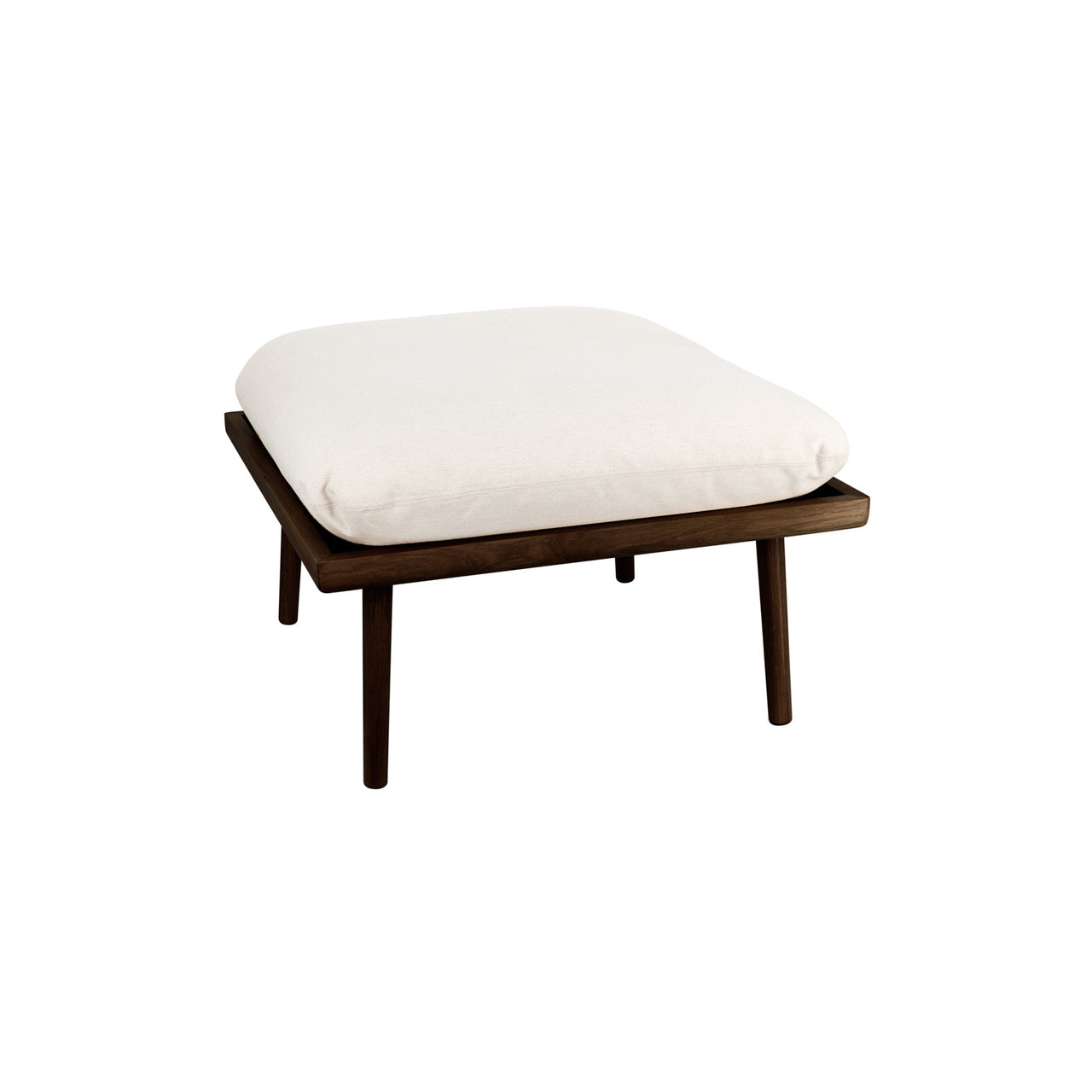 Lounge Around Shuffle Pouffe: Dark Oak +  White Sands