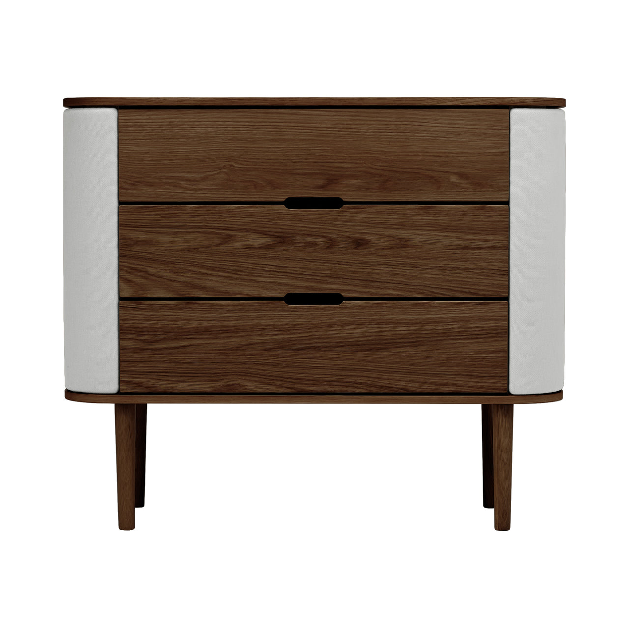 Treasures Dresser: Upholstered + Dark Oak + Sterling