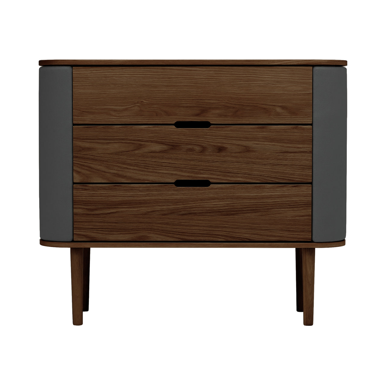 Treasures Dresser: Upholstered + Dark Oak + Shadow